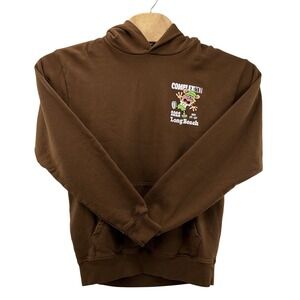 ComplexCon 2022‎ Long Beach Brown Graphic Hoodie Mens Small Ecocycle Cotton